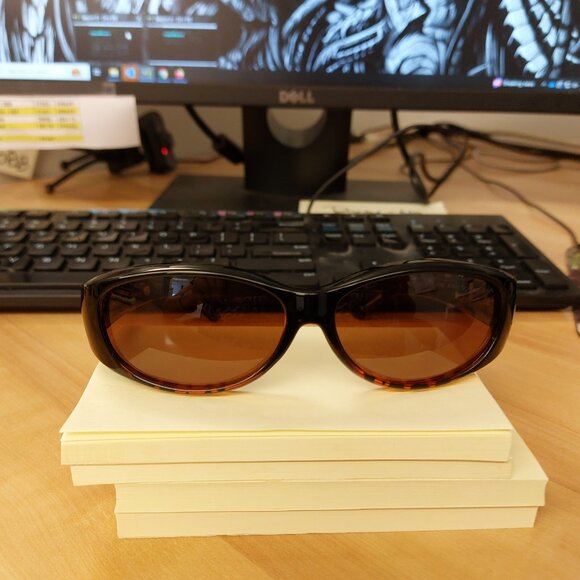 Foster Grant Dioptics Solar Shield Oval POLARIZED Sunglasses SS FO-012 SR 1023 - Picture 2 of 9